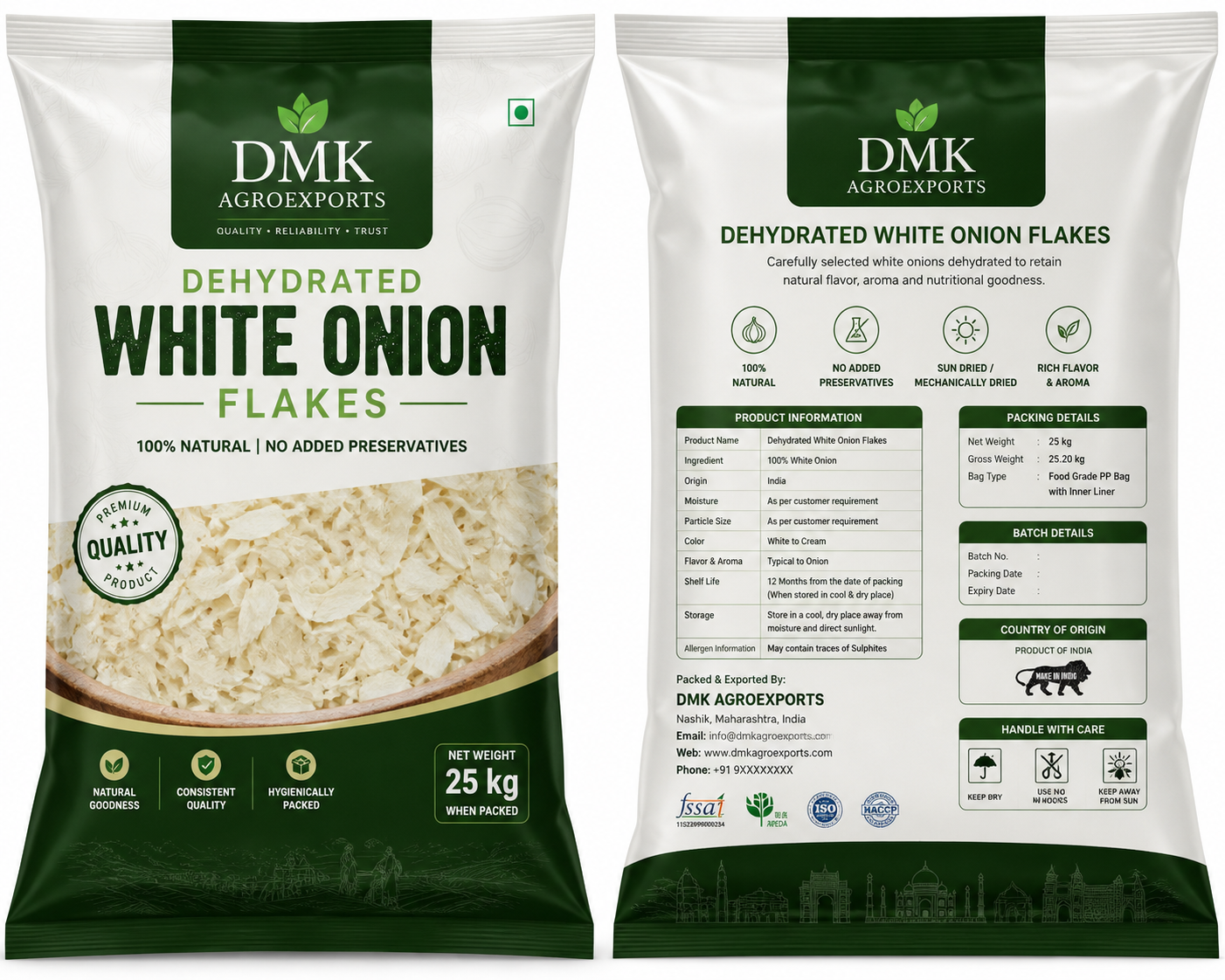 DEHYDRATED WHITE ONION FLAKES